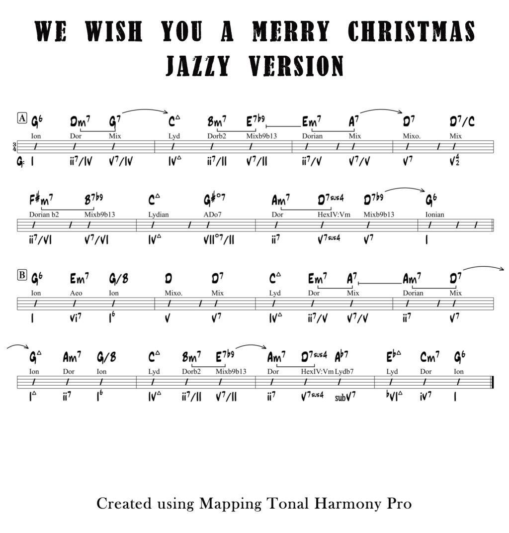 We wish you a merry Christmas Jazz Version Tutorial using Mapping Tonal Harmony Pro